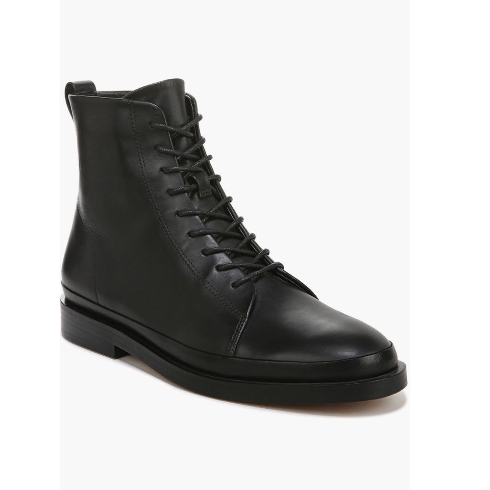 Vince Cooper Leather Lace-Up Bootie in Black, New, Size 7.5 - Picture 9 of 9